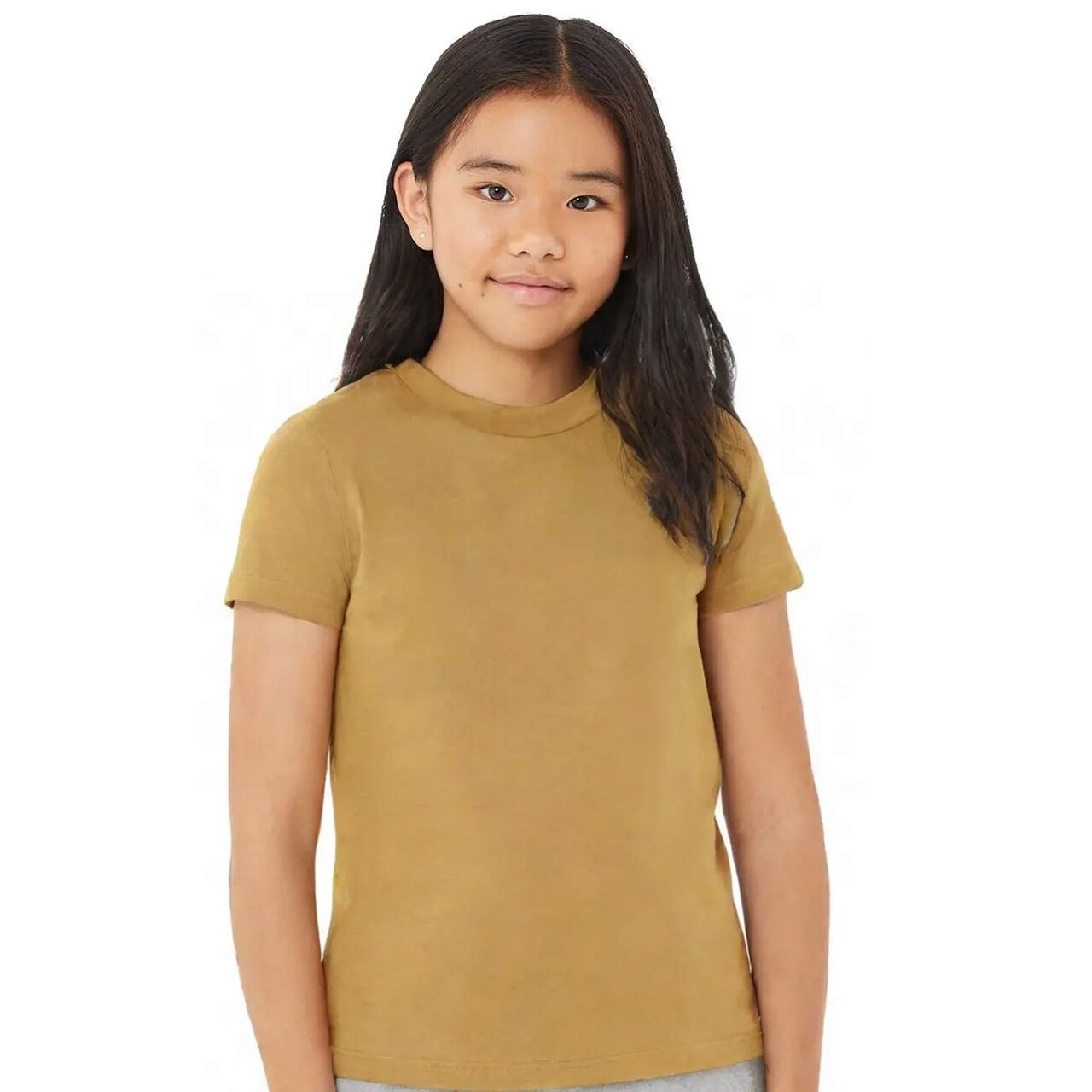 BELLA+CANVAS Youth Short Sleeve Crewneck Jersey Tee Soft Cotton Kids T-Shirt Lightweight School & Custom Print Shirt